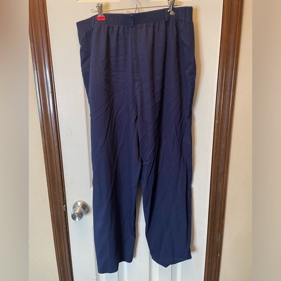 Womens Size 16 Koret Navy Slacks Pull On Pants Straight Leg elastic waist pocket - Picture 1 of 4